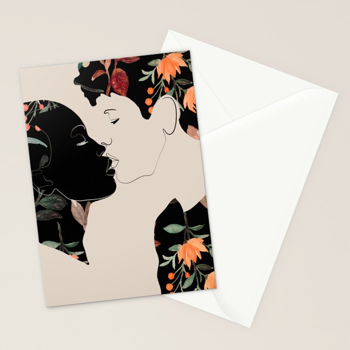 Floral Kiss  Stationery Card Gallery Image 2