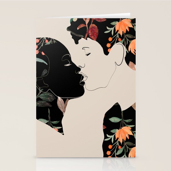 Floral Kiss  Stationery Card Gallery Image 1