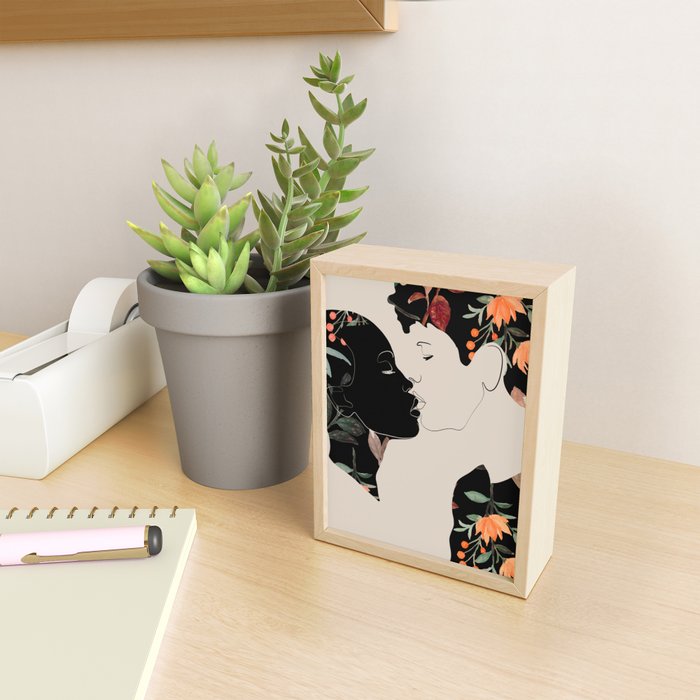Floral Kiss  Mini Art Print Gallery Image 2