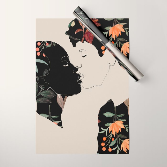 Floral Kiss  Wrapping Paper Gallery Image 1