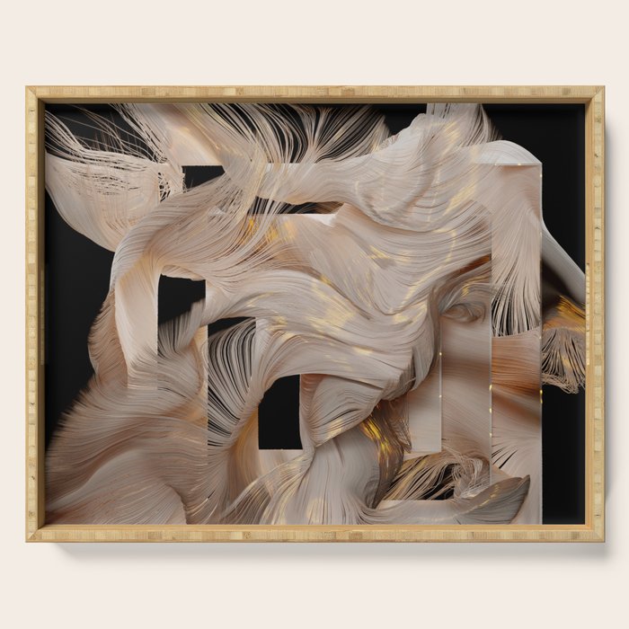 Flow Abstract II Serving Tray Gallery Image 1