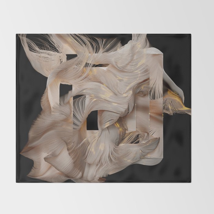Flow Abstract II Throw Blanket Gallery Image 2