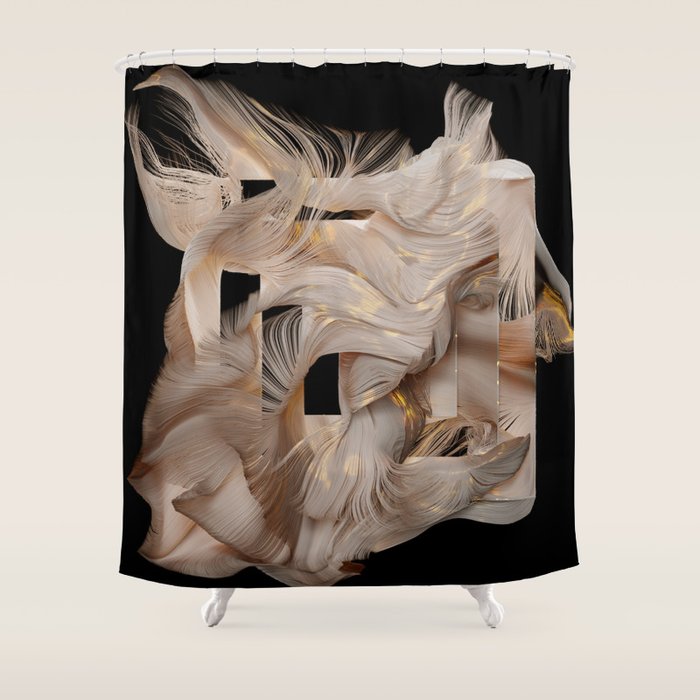 Flow Abstract II Shower Curtain Gallery Image 1