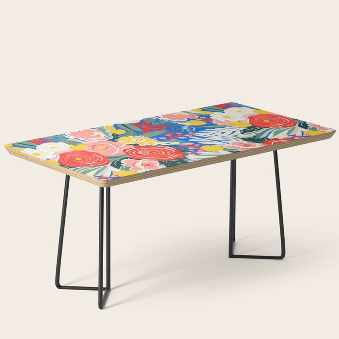 Colorful nature flower art pattern Coffee Table Gallery Image 1