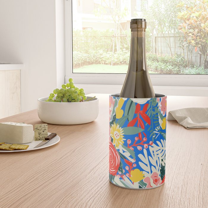 Colorful nature flower art pattern Wine Chiller Gallery Image 4