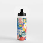 Colorful nature flower art pattern Water Bottle Gallery Image 2