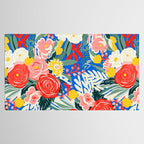 Colorful nature flower art pattern Tablecloth Gallery Image 2