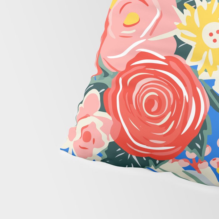 Colorful nature flower art pattern Pillow Sham Gallery Image 4