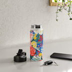 Colorful nature flower art pattern Water Bottle Gallery Image 4