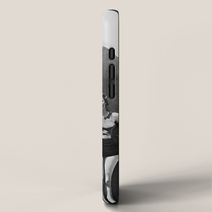 Woman Surfers, Black and White Vintage Beach Art iPhone Case Gallery Image 2