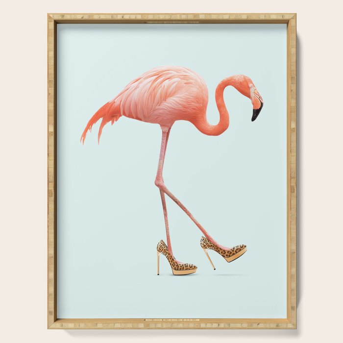 FANCY FLAMINGO Serving Tray Gallery Image 1