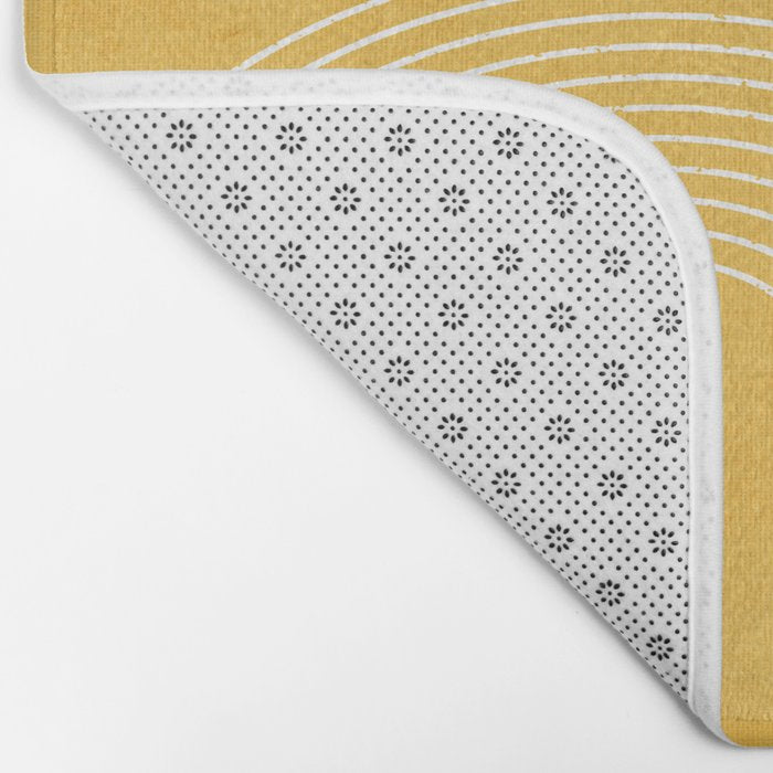 Golden Minimalist Abstract Bath Mat Gallery Image 2