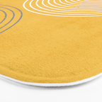 Golden Minimalist Abstract Bath Mat Gallery Image 3
