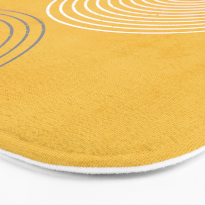 Golden Minimalist Abstract Bath Mat Gallery Image 3