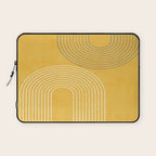 Golden Minimalist Abstract Laptop Sleeve Gallery Image 1