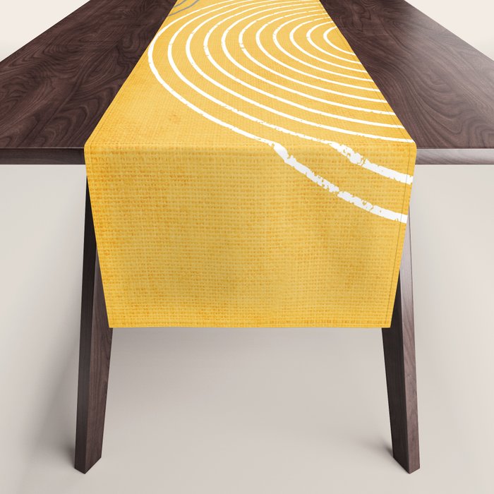 Golden Minimalist Abstract Table Runner Gallery Image 1