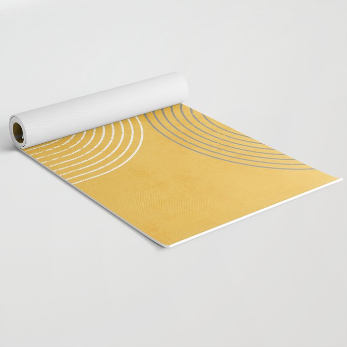 Golden Minimalist Abstract Yoga Mat Gallery Image 2