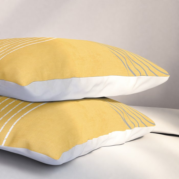Golden Minimalist Abstract Pillow Sham Gallery Image 3