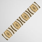Retro Mid Century Modern Wavy Lines Colorful Table Runner Gallery Image 3