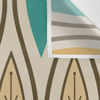 Retro Mid Century Modern Wavy Lines Colorful Wall Tapestry Gallery Image 3
