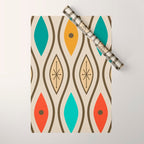 Retro Mid Century Modern Wavy Lines Colorful Wrapping Paper Gallery Image 1