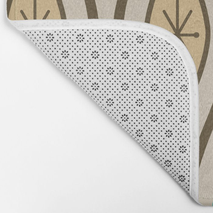 Retro Mid Century Modern Wavy Lines Colorful Bath Mat Gallery Image 2