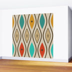 Retro Mid Century Modern Wavy Lines Colorful Wall Mural Gallery Image 2