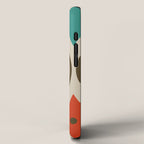 Retro Mid Century Modern Wavy Lines Colorful iPhone Case Gallery Image 2