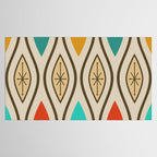 Retro Mid Century Modern Wavy Lines Colorful Tablecloth Gallery Image 2