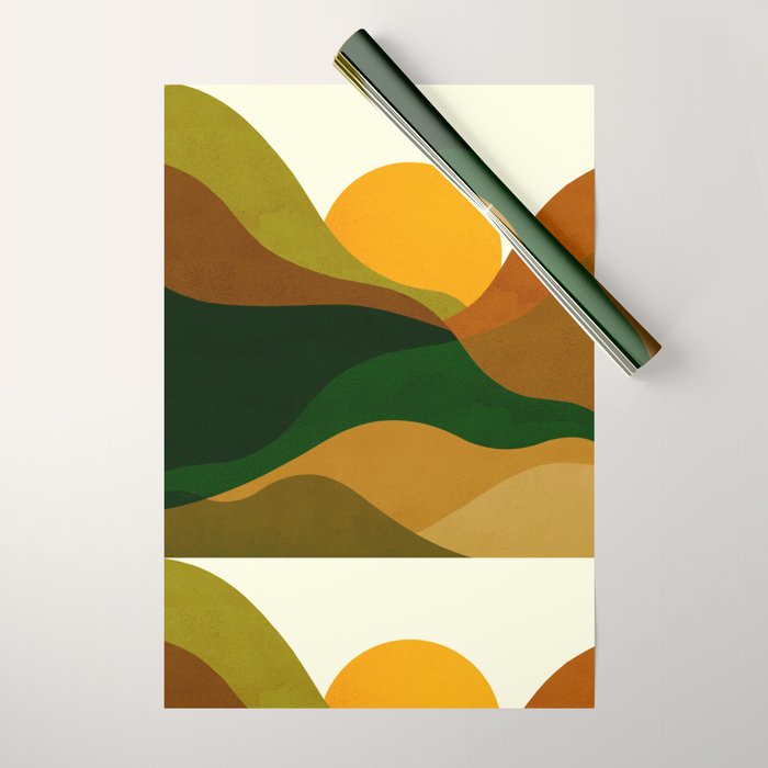 Abstraction_NEW_SUN_LANDSCAPE_SPRING_Minimalism_001B Wrapping Paper Gallery Image 1