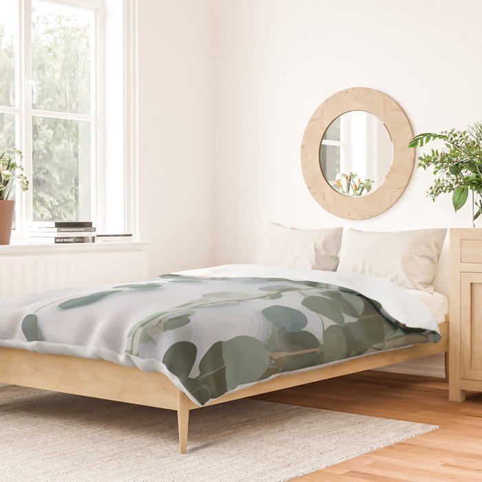 Eucalyptus Leaves and Branches Duvet Cover Gallery Image 2