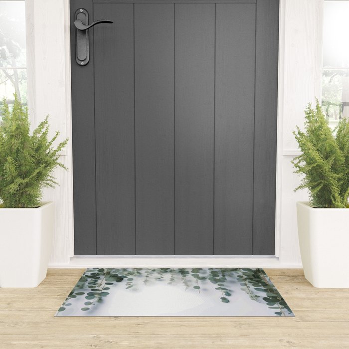 Eucalyptus Leaves and Branches Welcome Mat Gallery Image 3