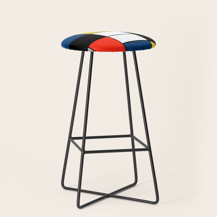 Piet Mondrian - Large Composition A with Black, Red, Gray, Yellow and Blue, 1930 Artwork Stool Gallery Image 1