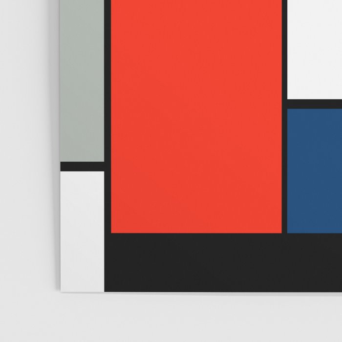Piet Mondrian - Large Composition A with Black, Red, Gray, Yellow and Blue, 1930 Artwork Poster Gallery Image 3