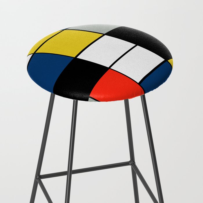 Piet Mondrian - Large Composition A with Black, Red, Gray, Yellow and Blue, 1930 Artwork Stool Gallery Image 2