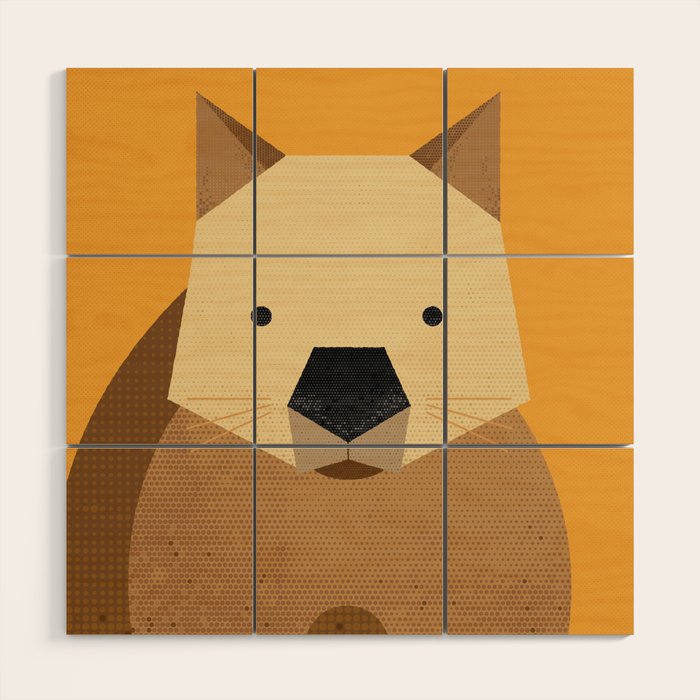 Whimsy Wombat Wood Wall Art
