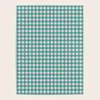 Gingham Check Pattern in Teal Cream Poster Gallery Image 4