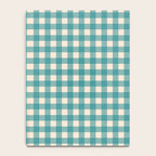 Gingham Check Pattern in Teal Cream Notebook Gallery Image 4
