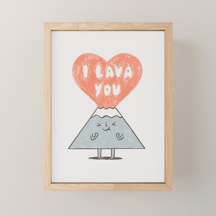 I Lava You 2 Mini Art Print Gallery Image 1