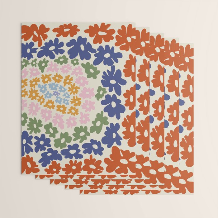 Mini Reto Daisy  Wrapping Paper Gallery Image 3