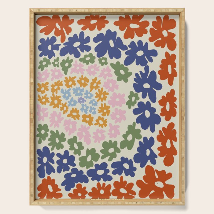 Mini Reto Daisy  Serving Tray Gallery Image 1