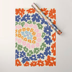 Mini Reto Daisy  Wrapping Paper Gallery Image 1
