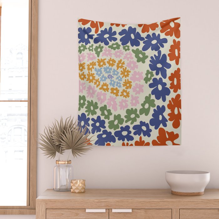 Mini Reto Daisy  Wall Tapestry Gallery Image 2