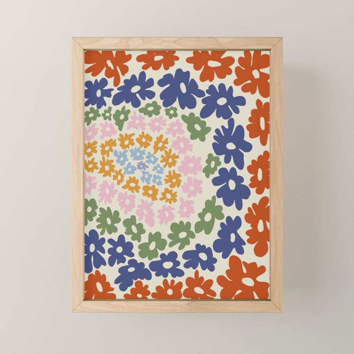 Mini Reto Daisy  Mini Art Print Gallery Image 1