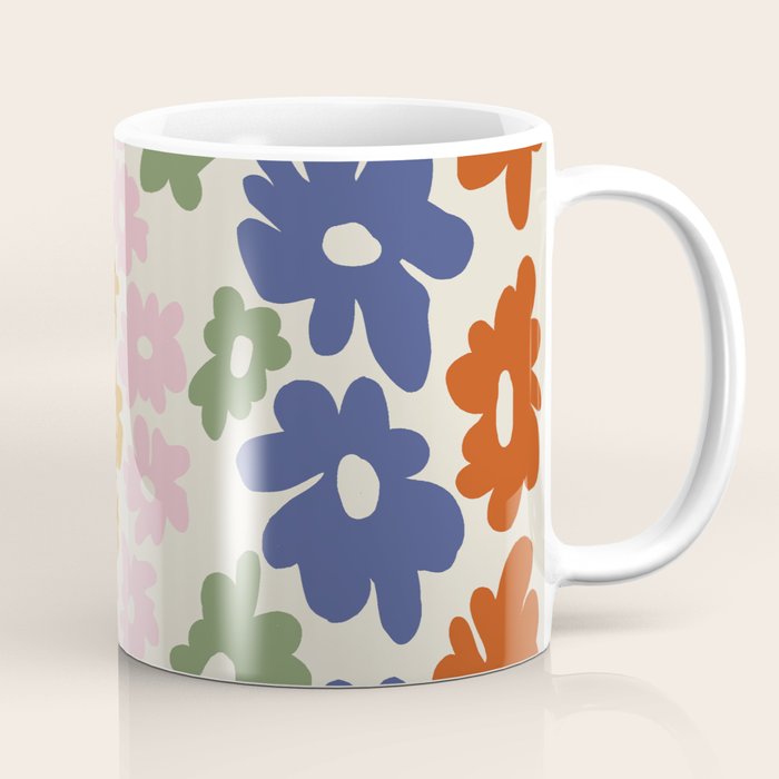 Mini Reto Daisy  Coffee Mug Gallery Image 1