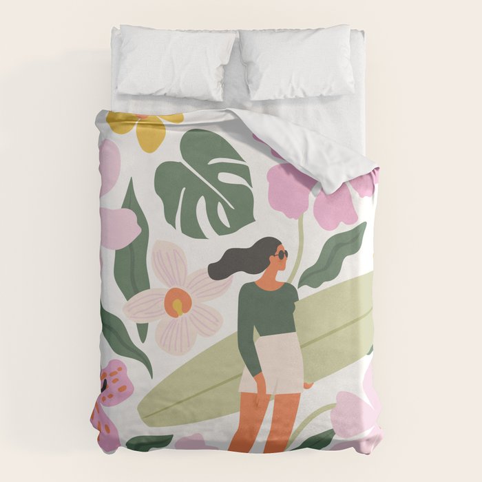 Surfing in garden Duvet Cover Gallery Image 6