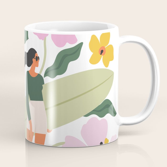Surfing in garden Coffee Mug Gallery Image 1