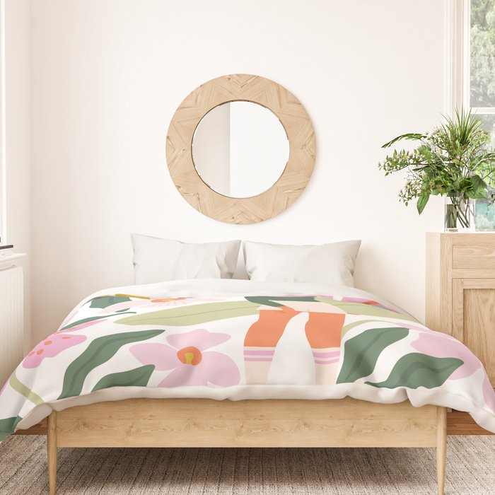 Surfing in garden Duvet Cover Gallery Image 3