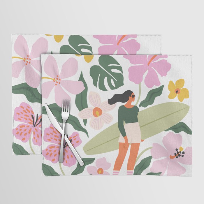 Surfing in garden Placemat Gallery Image 1
