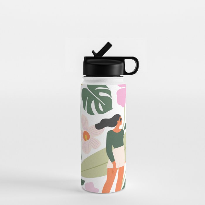 Surfing in garden Water Bottle Gallery Image 1